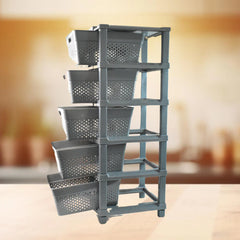 Multi-purpose Anti-slip 5 Layer Modular Drawer Storage System