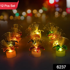 Fiber Optic Light Mini Color Change Led Table Centerpieces Light Up Candle - Pack Of 12