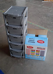 Multi-purpose Anti-slip 5 Layer Modular Drawer Storage System