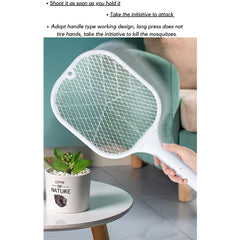 Mosquito Killer Racket  Rechargeable Automatic Electric Fly Swatter  Mosquito Zapper Racket With Uv Light Lamp  Mosquito Swatter With Usb Charging Base  Electric Insect Killer Racket Machine Bat