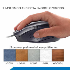 Computer Laptop Wired Optical Mouse (1 Pc)