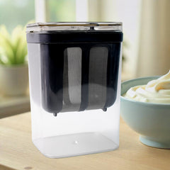 2 In 1 Multifunctional Yogurt Strainer With Storage Container 1400 ML Soybean Milk, Kefir, Berries, Soup, Fruit Juice, Coffee (1 Set)