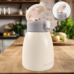 Stainless Steel Insulation Vacuu Flask Bottle With Straw (600ml Approx)