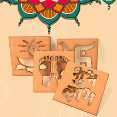 Wooden Decorative Cutouts (Mix Design 4 Pc)