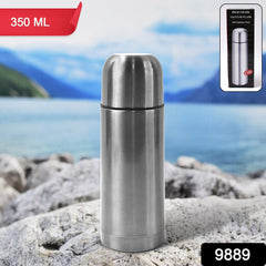 Stainless Steel Hot And Cold Water Bottle With Push-down Lid (350ml)