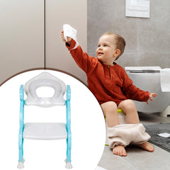 2 In 1 Potty Training Toilet Seat With Step Stool Ladder For Boy And Girl Baby Toddler Kid Childrens Toilet Training Seat Chair With Soft Padded Seat And Sturdy Non-slip Wide Step Make Potty Easier For Your Kids (Multi-color)