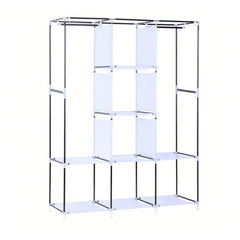Big 8 Compartment Portable And Collapsible Wardrobe Racks (1 Set)