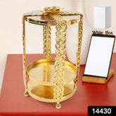 Multipurpose Golden Metal Candle Stand Showpiece (1 Pc)