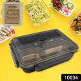 10034 4 Compartment Insulated Lunch Box Stainless Steel Tiffin Box For Boys Girls School Office Men For Microwave Dishwasher Freezer Safe Adult Children Food Container (1 Pc)