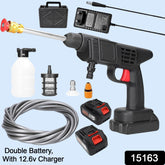 48v Double Battery High Pressure Cordless Washer Water Spray Gun With Rechargeable 12.6v Charger