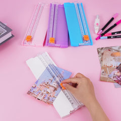Paper Cutter A5 Mini Paper Cutter Portable Paper Cutting Machine (1 Pc  Mix Color)