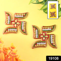 Decorative Swastik Sticker (2pc Set)