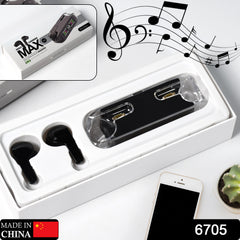 Earphones With Touch Control Black Bluetooth M12 Max Wireless Technology Stereo Sound Made With High-end Material