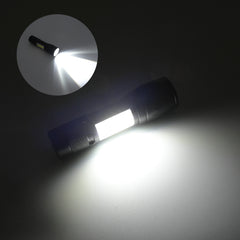 Led Flashlight Rechargeable Usb Mini Torch Ultra Brightest Zoom Flash Light Handheld Pocket Compact Portable Tiny Lamp With Cob Side Lantern High Power Tactical Travel Emergency Flashlights