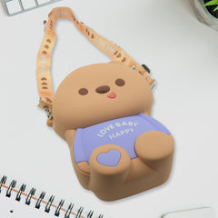 Cute Cartoon Girls Backpack Shoulder Bag Purse Portable Mini Silicone Handbag Girls Childrens Bagpurse For For Girls Women Gift Girls Bag Accessories (1 Pc)