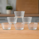 Premium Transparent Plastic Dessert Bowl Set  6 Pieces