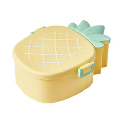 5750 Kids Lunch Box Cute Pineapple Shaped Bento Box With Fork Spoon Snack Candy Container Microwave Portable Office Lunch Box (1 Pc With Spoon Fork)