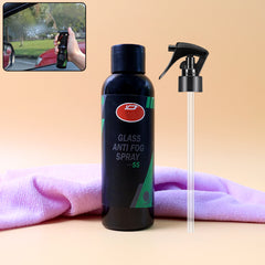 Car Glass Cleaner Anti-Fog Spray and Oil Film Cleaning Brush | Windshield Defogger & Stain Remover, Oil Stain Remover for Car Windows glass and Mirrors