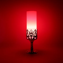 Decorative Led Candle Light Lamps With Golden Stand (2 Pc)