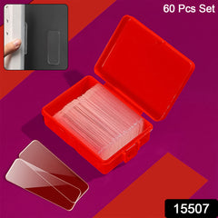 60-piece (Approx)  Double-sided Transparent Adhesive Stickers